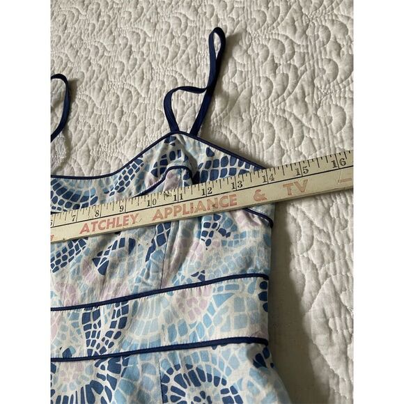 Vineyard Vines Women’s Blue Mosaic Strap Dress Garden Girl Size 0 - Picture 10 of 14